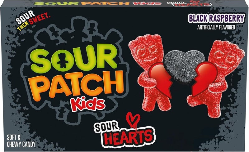 SOUR PATCH KIDS Sour Hearts Black Raspberry Candy - Image 1